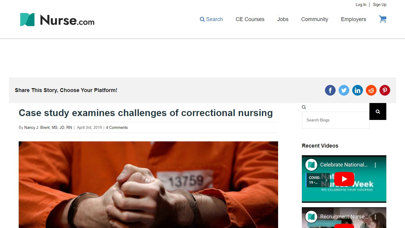 Case study examines challenges of correctional nursing - Nurse.com